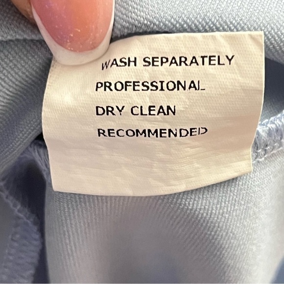 Glory Sunshine Baby Blue Deep V Neck A Line Pleated Mini Cocktail Party Dress XL - Picture 10 of 11